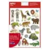 Apli Bolsa de Gomets Tematicos la Selva - 252 Gomets en 12 Hojas - Adhesivo Removible - Ideal para Escuelas - Cumple Normas EN-7