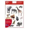Apli Gomets Tematicos Realistas Animales Sabana - 144 Gomets - Adhesivo Removible - Ideal para Desarrollar Habilidades Motoras -