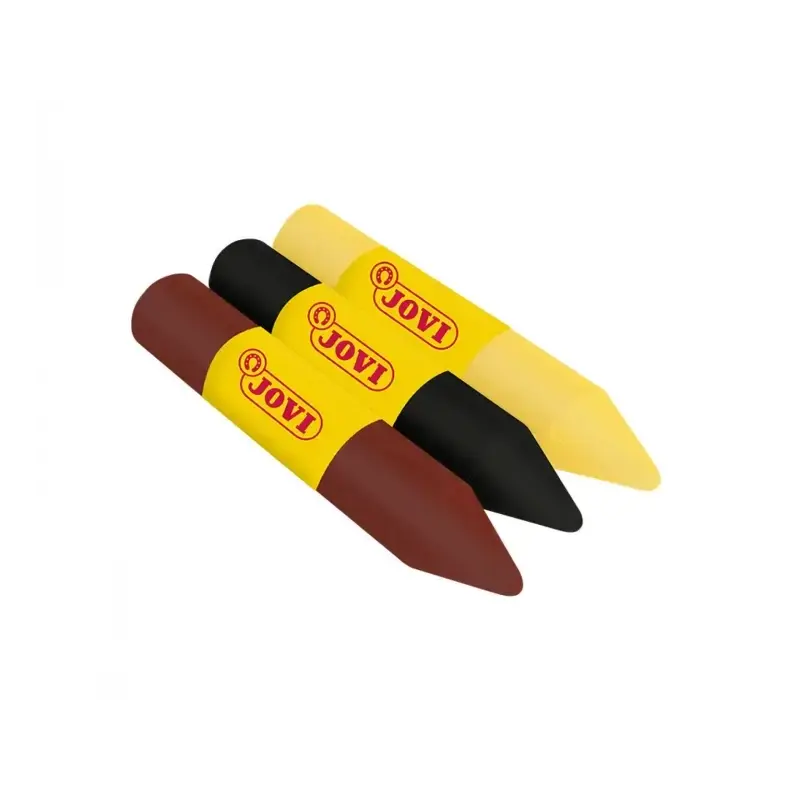 Jovi Face Paint Animal Pack de 3 Barras de Maquillaje - Para todo Tipo de Pieles - Se Limpia Facilmente - Colores Amarillo, Marr