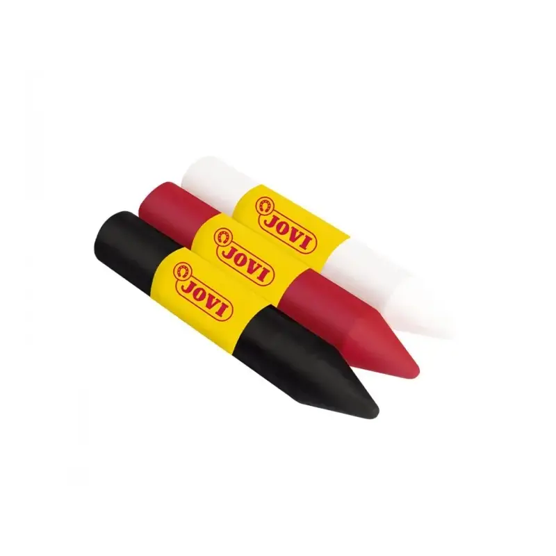 Jovi Face Paint Scary Pack de 3 Barras de Maquillaje - Para todo Tipo de Pieles - Se Limpia Facilmente - Colores Blanco, Rojo y