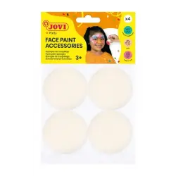 Jovi Accessories Bolsa con 4 Esponjas de Maquillaje - Alta Densidad - Acabado Uniforme - Reutilizables - Ideales para Bases y Di
