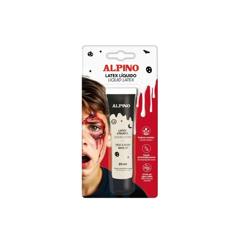 Alpino Bote de Latex Liquido 20ml - Al Secarse Queda con Textura de Goma - Seca en Minutos - Flexible - | Ahorro Imprimiendo