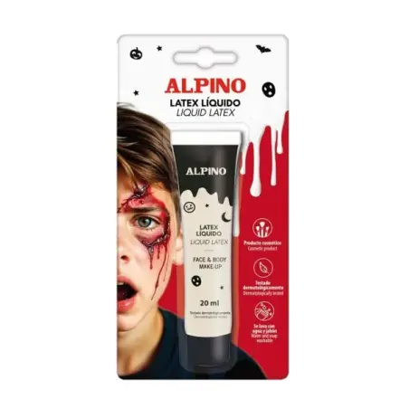 Alpino Bote de Latex Liquido 20ml - Al Secarse Queda con Textura de Goma - Seca en Minutos - Flexible - | Ahorro Imprimiendo