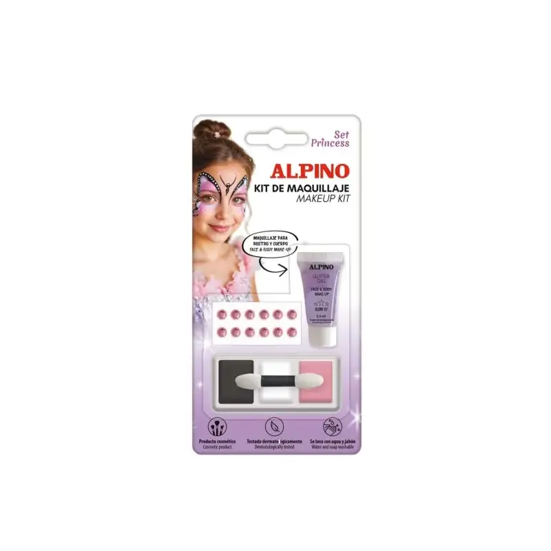 Alpino Set de Maquillaje Princess - Se Lava con Agua y Jabon - Testado Dermatologicamente - Colores Surtidos | Ahorro Imprimiend