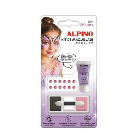 Alpino Set de Maquillaje Princess - Se Lava con Agua y Jabon - Testado Dermatologicamente - Colores Surtidos | Ahorro Imprimiend
