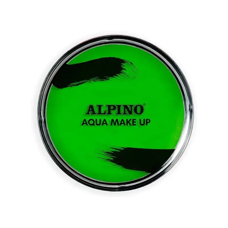 Alpino Aqua Make-up Polvera de Maquillaje Facial Acuarelable - Se Lava con Agua y Jabon - Color Verde | Ahorro Imprimiendo