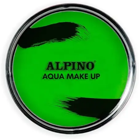 Alpino Aqua Make-up Polvera de Maquillaje Facial Acuarelable - Se Lava con Agua y Jabon - Color Verde | Ahorro Imprimiendo