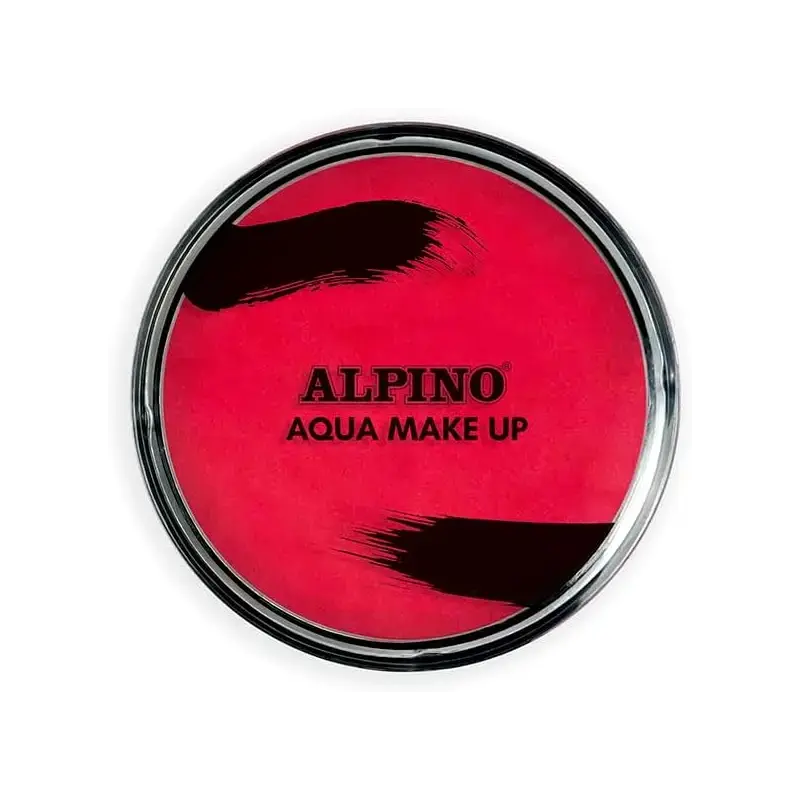 Alpino Aqua Make-up Polvera de Maquillaje Facial Acuarelable - Se Lava con Agua y Jabon - Color Rojo | Ahorro Imprimiendo