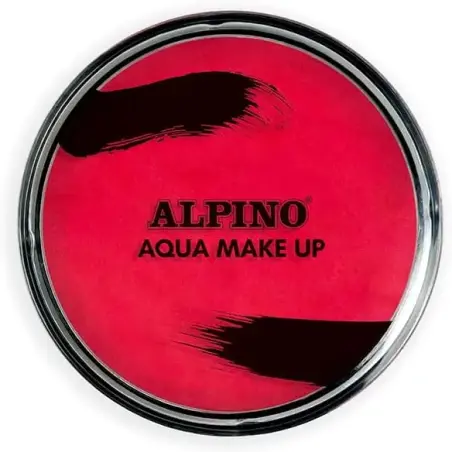 Alpino Aqua Make-up Polvera de Maquillaje Facial Acuarelable - Se Lava con Agua y Jabon - Color Rojo | Ahorro Imprimiendo