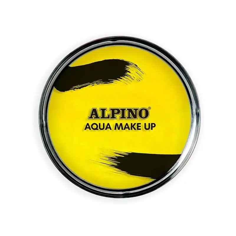 Alpino Aqua Make-up Polvera de Maquillaje Facial Acuarelable - Se Lava con Agua y Jabon - Color Amarillo | Ahorro Imprimiendo