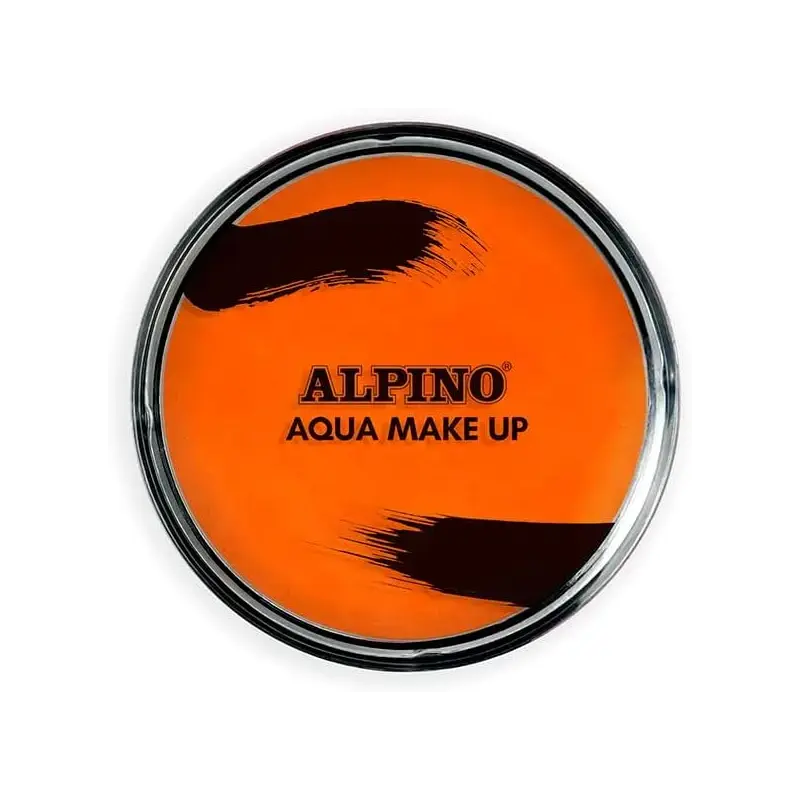 Alpino Aqua Make-up Polvera de Maquillaje Facial Acuarelable - Se Lava con Agua y Jabon - Color Naranja | Ahorro Imprimiendo