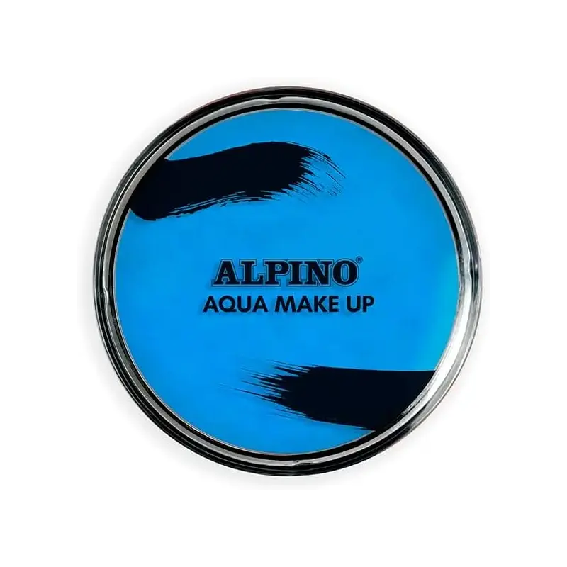 Alpino Aqua Make-up Polvera de Maquillaje Facial Acuarelable - Se Lava con Agua y Jabon - Color Azul | Ahorro Imprimiendo