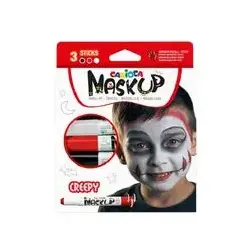 Carioca Mask Up Creepy Pack de 3 Colores para la Piel - Colores Brillantes - Lavables - Base Agua - Incluye Dos Tutoriales Paso