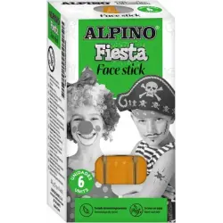 Alpino Fiesta Face Stick Pack con 6 Barritas de Pintura Facial - Sistema Retractil Giratorio - Se Lava con Agua - Testado Dermat
