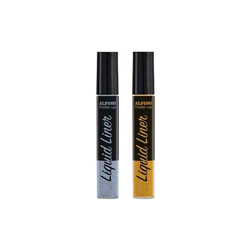 Alpino Make-up Liquid Liner Pack con 2 Botes de Maquillaje Liquido con Aplicador - Se Lava con Agua - Testado Dermatologicamente