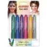 Alpino Fiesta Face Stick Metallic Pack con 6 Barritas de Pintura Facial - Sistema Retractil Giratorio - Se Lava con Agua - Testa