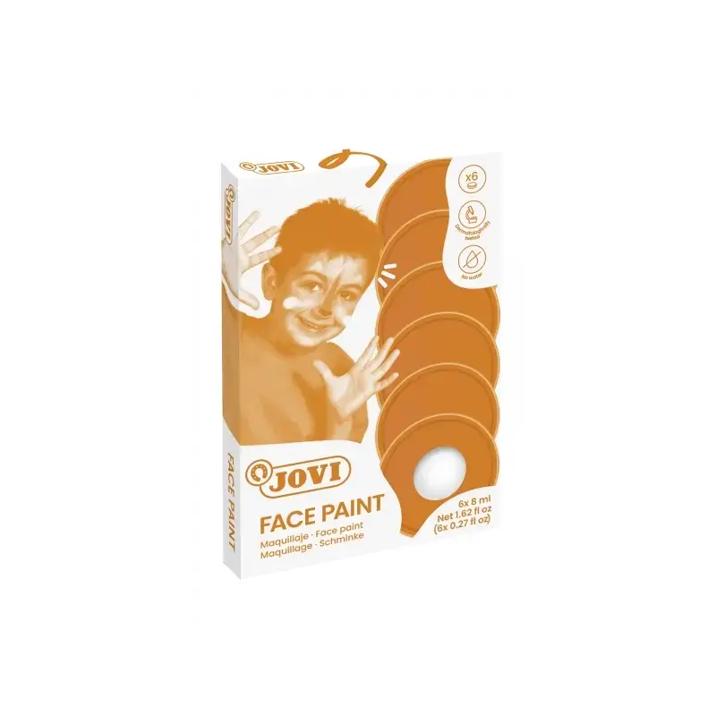 Jovi Estuche de 6 Botes 8ml Maquillaje Crema - Hipoalergenico - Base Grasa - Facil Aplicacion - Gran Cubricion - sin Parabenos -