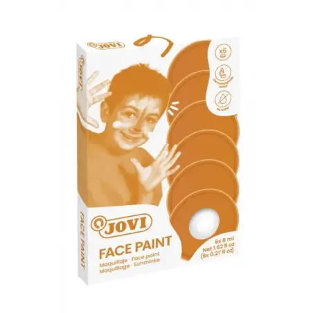 Jovi Estuche de 6 Botes 8ml Maquillaje Crema - Hipoalergenico - Base Grasa - Facil Aplicacion - Gran Cubricion - sin Parabenos -