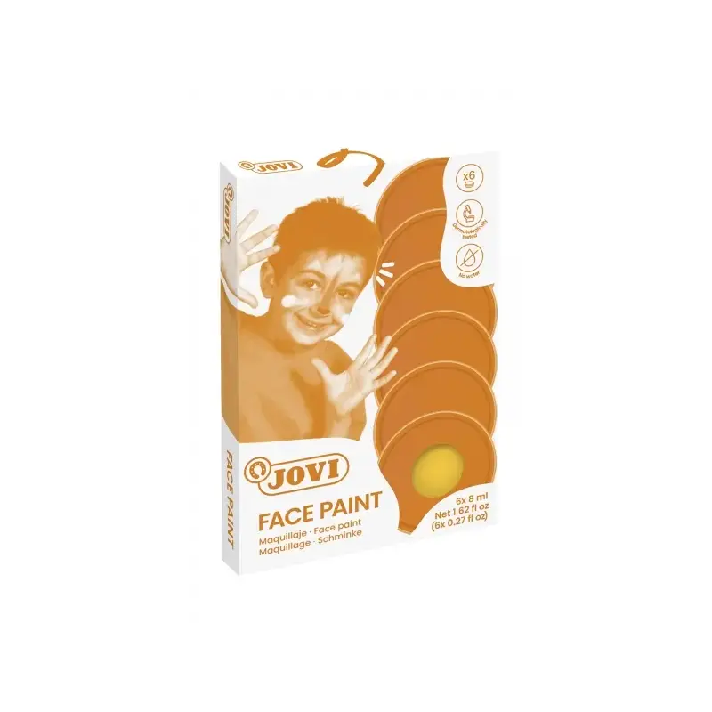 Jovi Estuche de 6 Botes Maquillaje Crema - Hipoalergenico - Base Grasa - Facil Aplicacion - Gran Cobertura - sin Parabenos - Fac