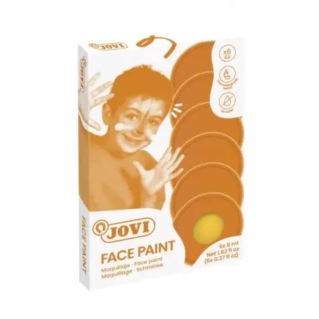 Jovi Estuche de 6 Botes Maquillaje Crema - Hipoalergenico - Base Grasa - Facil Aplicacion - Gran Cobertura - sin Parabenos - Fac