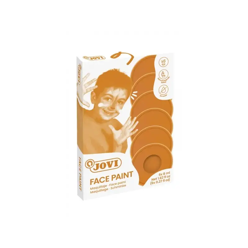Jovi Estuche de 6 Botes 8ml Maquillaje Crema - Hipoalergenico - Base Grasa - Facil Aplicacion - Gran Cobertura - sin Parabenos -