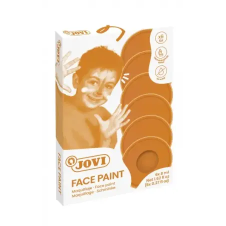 Jovi Estuche de 6 Botes 8ml Maquillaje Crema - Hipoalergenico - Base Grasa - Facil Aplicacion - Gran Cobertura - sin Parabenos -