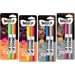 Carioca Mask Up Metallic & Neon Pack de 12 Blisters con 2 Lapices cada Uno - Brillantes y Lavables - Base Agua - Se Pueden Mezcl