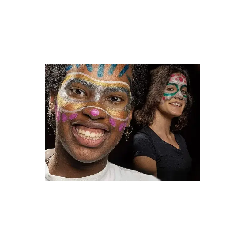 Carioca Mask Up Metallic & Neon Pack de 12 Blisters con 2 Lapices cada Uno - Brillantes y Lavables - Base Agua - Se Pueden Mezcl