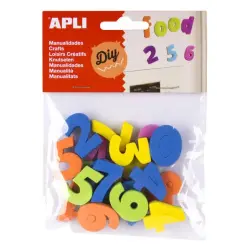 Apli Imanes Goma Eva Numeros 20U - Flexibles y Coloridos - Ideales para Manualidades y Educacion | Ahorro Imprimiendo