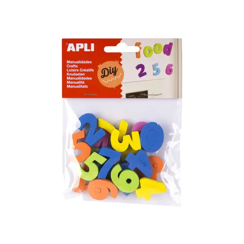 Apli Imanes Goma Eva Numeros 20U - Flexibles y Coloridos - Ideales para Manualidades y Educacion | Ahorro Imprimiendo