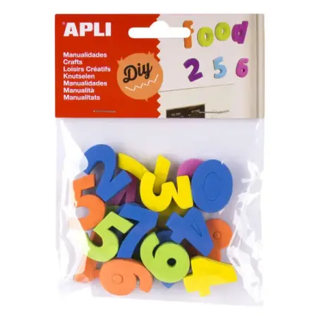Apli Imanes Goma Eva Numeros 20U - Flexibles y Coloridos - Ideales para Manualidades y Educacion | Ahorro Imprimiendo