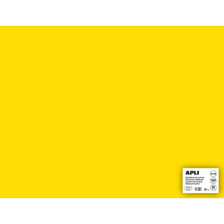 Apli Cartulina Amarilla 50 x 65cm 170g 25 Hojas | Ahorro Imprimiendo