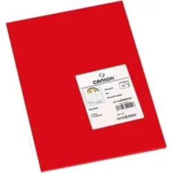 Canson Guarro Pack de 50 Cartulinas Iris A4 de 185g - 21x29.7cm - Color Rojo | Ahorro Imprimiendo