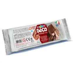 Carioca Pasta de Modelar Terracota 1000gr - Apta para Todas las Tecnicas de Modelaje - Endurece al Aire sin Coccion - Facil de A