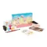 Jovi Kawaii Air Dry Kit con Pasta Endurecible 500gr + 4 Plantillas + Pinturas + Complementos - Facil de Moldear - Colores Surtid