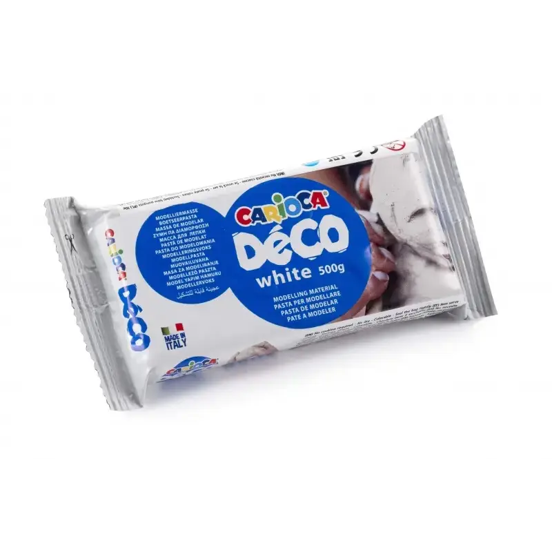 Carioca Deco Pasta de Modelar 500gr - Apta para Todas las Tecnicas de Modelaje - Endurece al Aire sin Coccion - Facil de Alisar