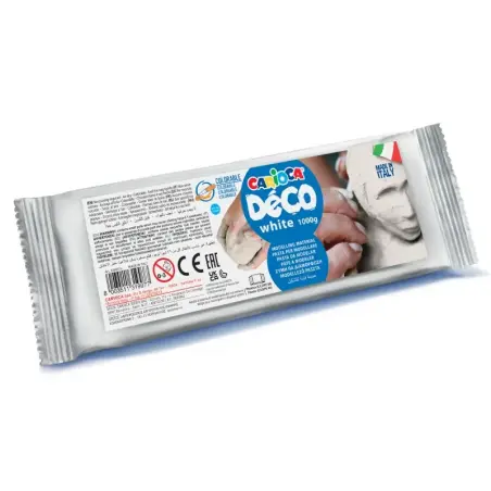 Carioca Pasta de Modelar 1000gr - Apta para Todas las Tecnicas de Modelaje - Endurece al Aire sin Coccion - Facil de Alisar - Co