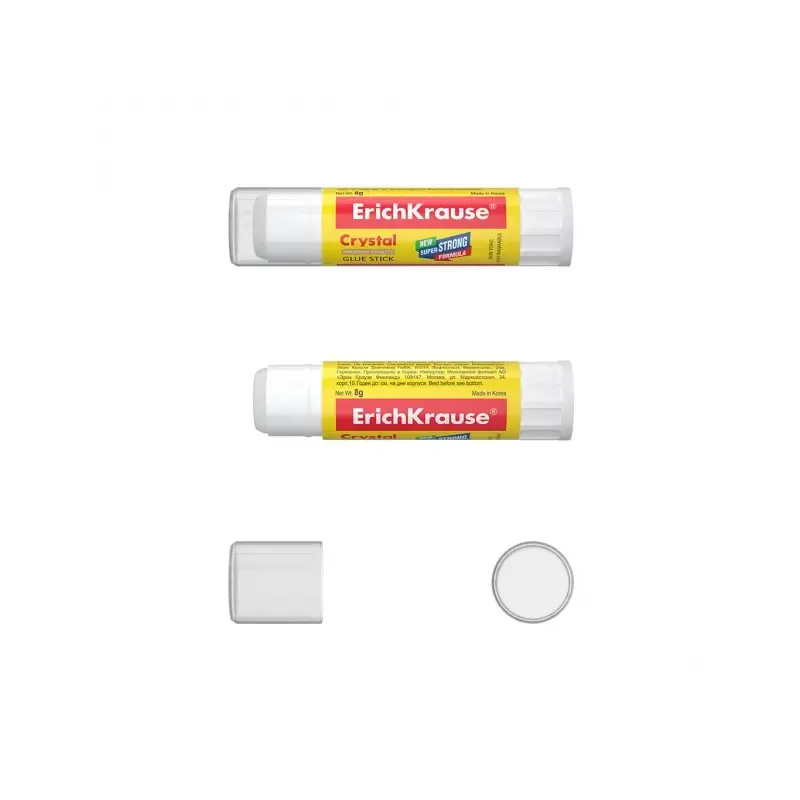 Erichkrause Crystal Pegamento en Barra Super Fuerte 8gr - Consumo Economico - Adhesion Rapida y Fiable - Color Transparente | Ah