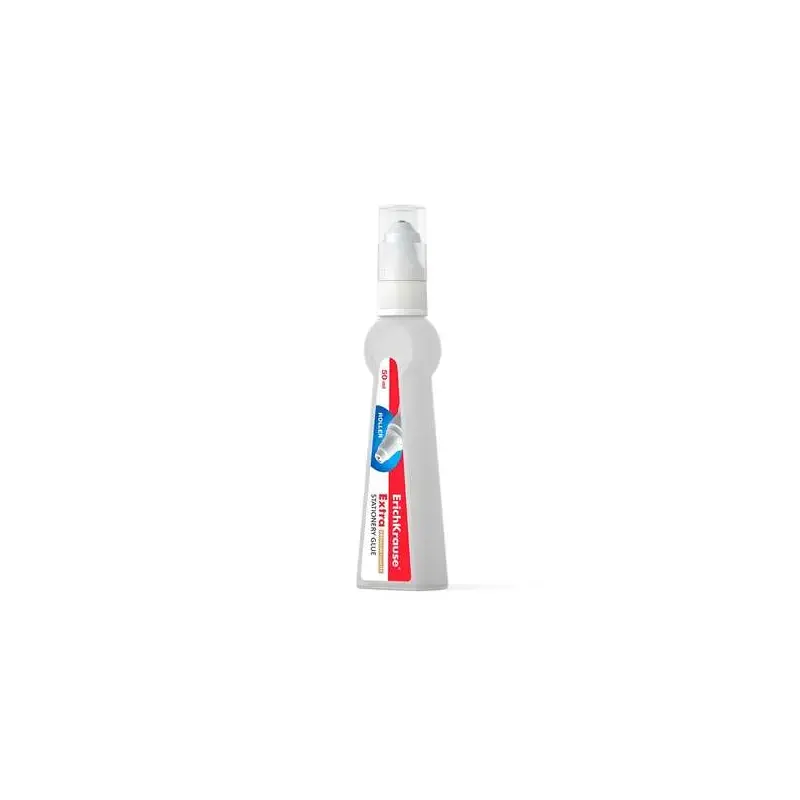 Erichkrause Pegamento Roller - 50 ml - Alta Capacidad Adhesiva - Aplicador de Rodillo - Transparente | Ahorro Imprimiendo