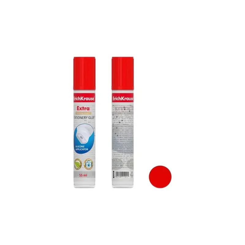 Erichkrause Extra Pegamento Liquido 55ml - Con aplicador de Silicona Suave - Alta Capacidad Adhesiva - No Toxico - Resistente al