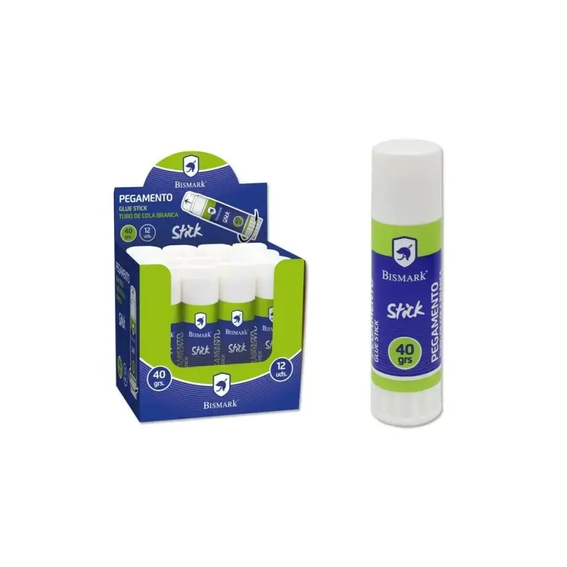 Bismark Barra de Pegamento 40gr - Multiusos - Sin Disolventes - Uso Escolar | Ahorro Imprimiendo