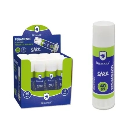 Bismark Barra de Pegamento 40gr - Multiusos - Sin Disolventes - Uso Escolar | Ahorro Imprimiendo