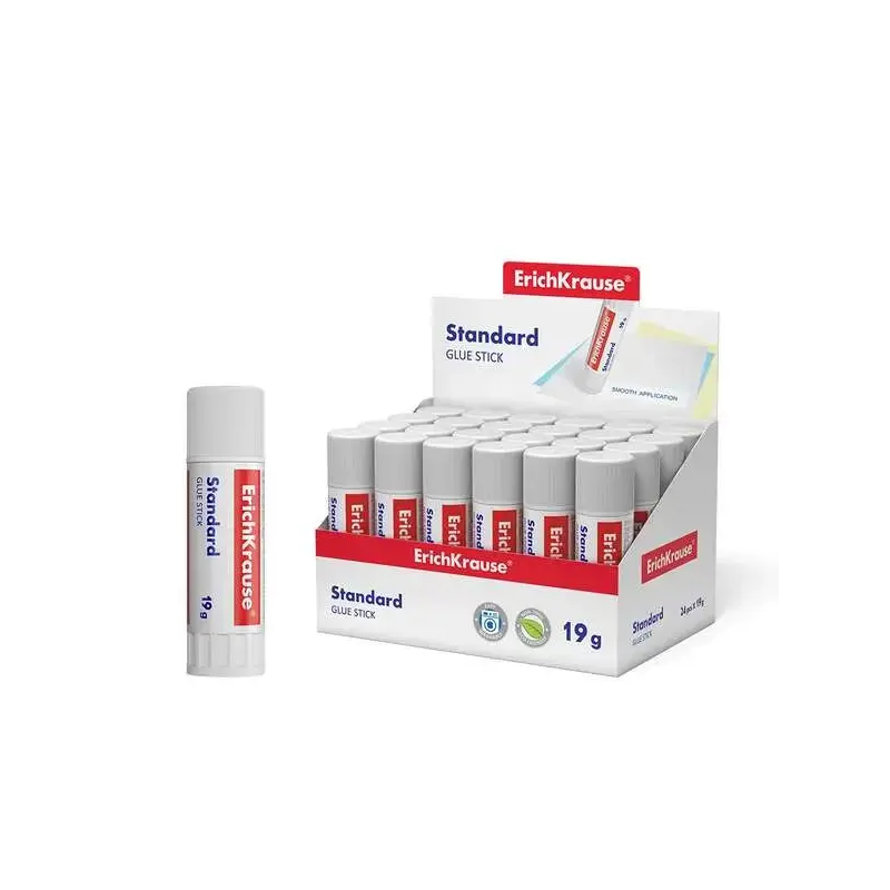 Erichkrause Pegamento en Barra Standard 19gr - Pegado Rapido y Confiable - Facil de Aclarar con Agua - No Toxico - Apto para Pap