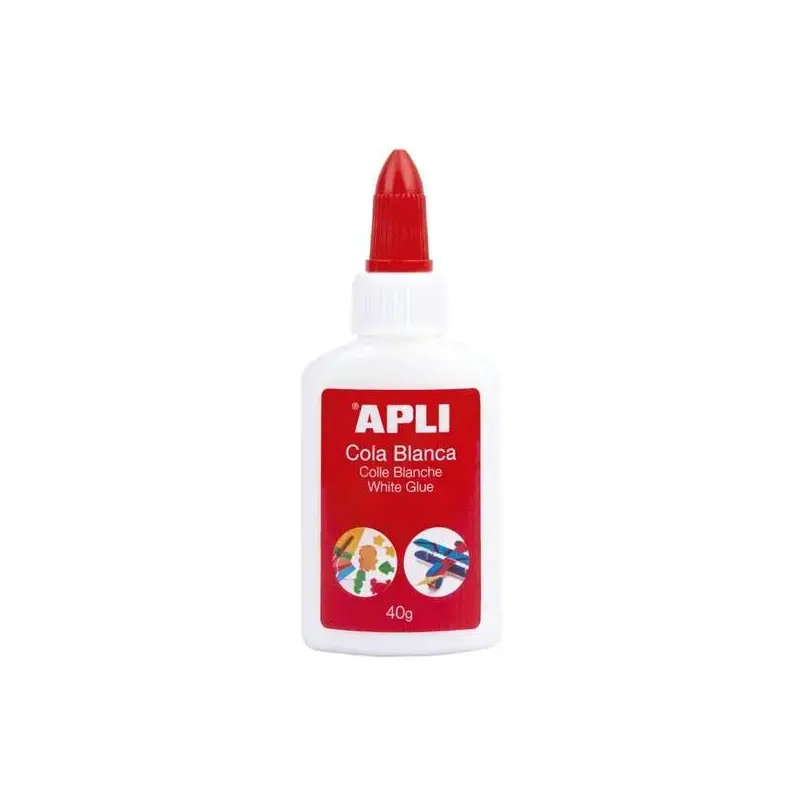 Apli Cola Blanca Liquida 40g - Aplicador de Punta - Libre de Solventes y No Toxica - Apto para uso Escolar | Ahorro Imprimiendo
