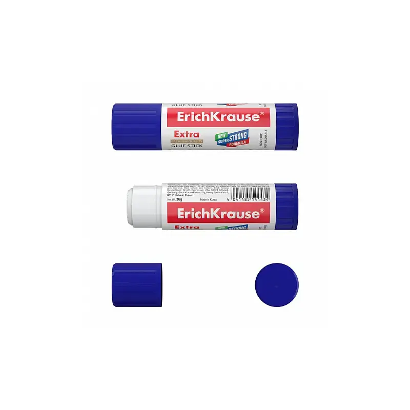 Erichkrause Pegamento en Barra Extra 36gr - Formula Super Fuerte - Consumo Economico - Adhesion Rapida y Fiable - Facil de Lavar