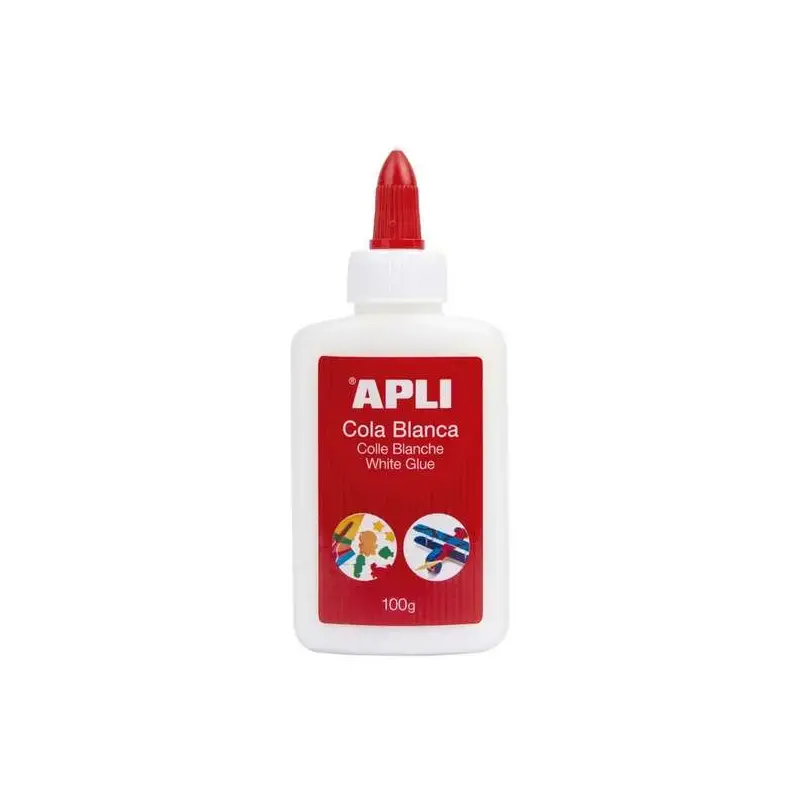 Apli Cola Blanca Liquida 100g - Aplicador de Punta - Libre de Solventes y No Toxica - Apto para uso Escolar | Ahorro Imprimiendo