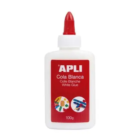 Apli Cola Blanca Liquida 100g - Aplicador de Punta - Libre de Solventes y No Toxica - Apto para uso Escolar | Ahorro Imprimiendo