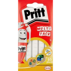 Pritt Multitack Pack de 65 Piezas de Masilla Adhesiva Blanca - Fuertes, Limpias y Removibles - 2679461, 2679458 | Ahorro Imprimi