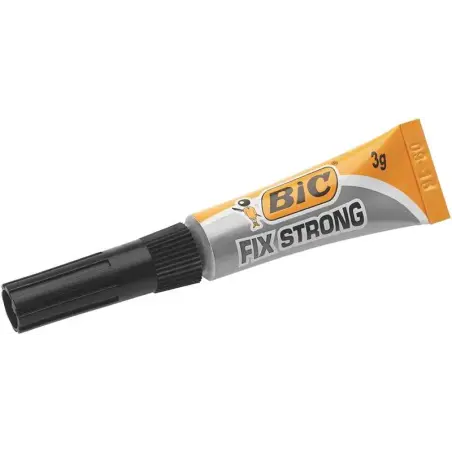 Bic Fix Strong Pegamento de Contacto Extra Fuerte 3gr - Uso en Madera, Plastico y Porcelana - No Gotea - Tapon Anti-Obstruccion