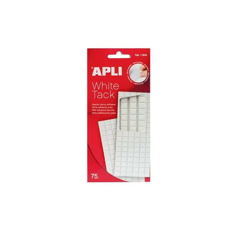 Apli Masilla Blanca Precortada 75g - Moldeable - Removible - Color Blanco | Ahorro Imprimiendo